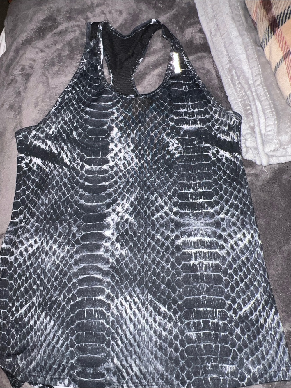 Black Snake-Print Reptile Tank Top - Reebok